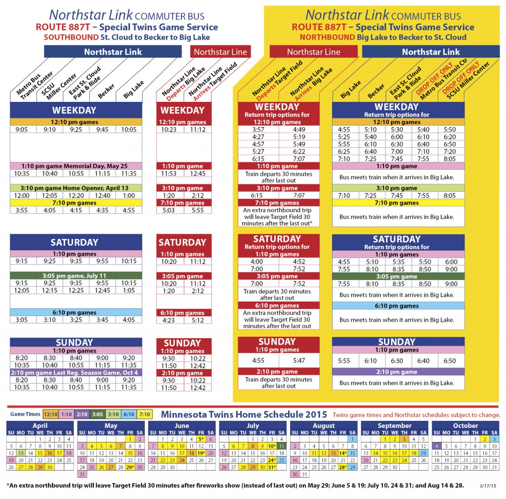 Northstar to Serve All MN Twins Home Games - Catch the Link
