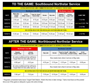 Northstar Link 997T schedule Oct. 2-4, 2015
